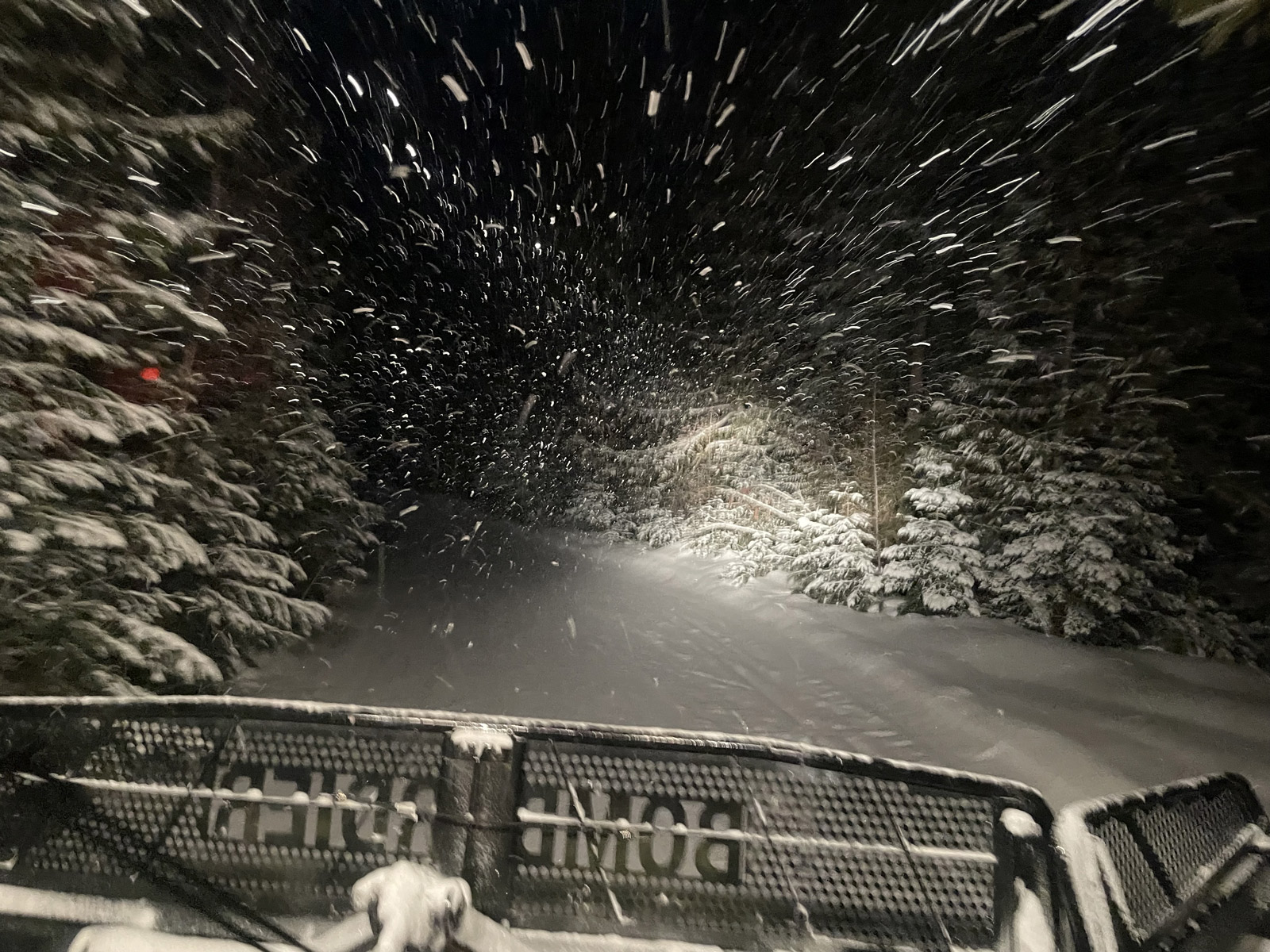 New to us snowcat in action grooming the bmnt trails